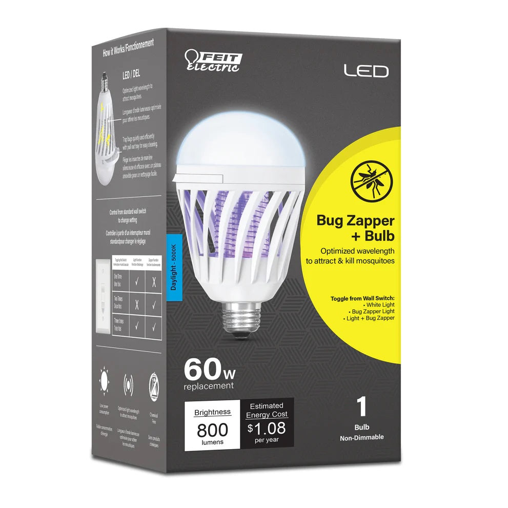 60W Bug Zapper & Light Bulb C60/850/BZ/LED