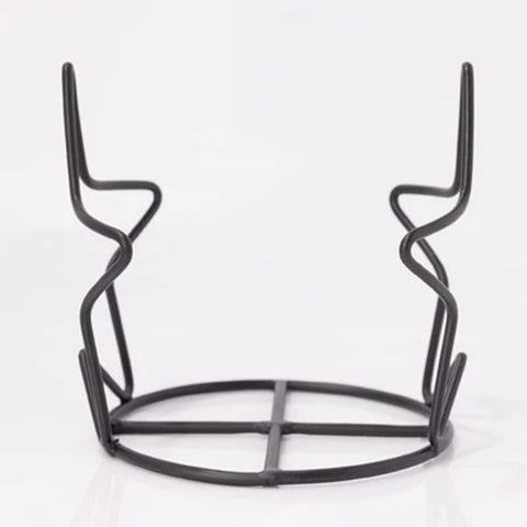 Black Metal Star Candle Jar Holder Side View