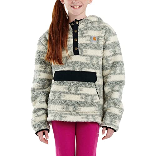 Girls' Long-Sleeve Fleece Quarter-Snap Sweatshirt