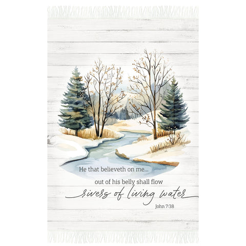 Living Water Woven Throw Blanket CC554