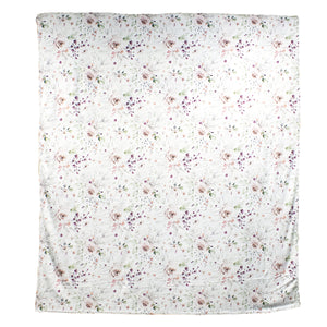 Floral Printed 80" x 95" Queen-sized Fleece Blanket CC60