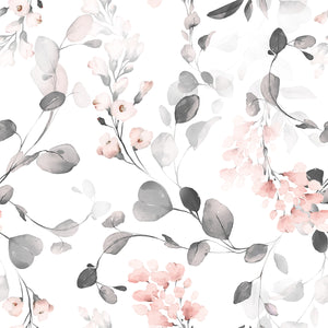 Blush, Floral Printed Queen-sized Fleece Blanket CC60