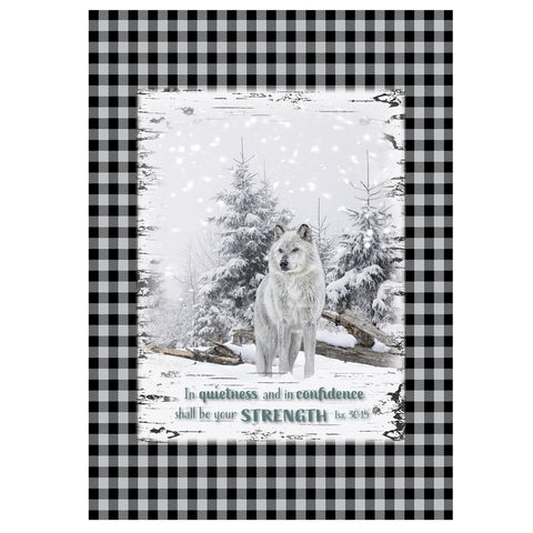 White Wolf Fleece Throw CC790