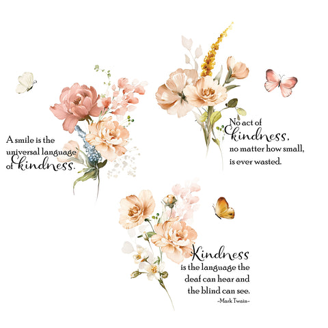 Printed Butterfly Floral Handkerchiefs Set of 3 CH1524
