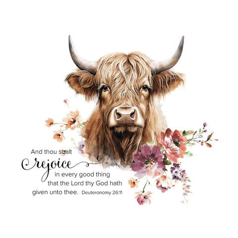 Printed Highland Cow Handkerchiefs Set of 3 CH1528