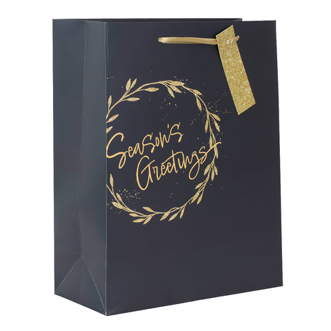 large, Gold Wreath Gift Bags CH