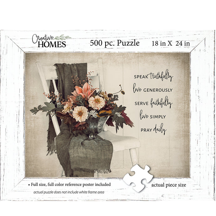 Flower Bouquet Vintage 500-Piece Puzzle CH8401
