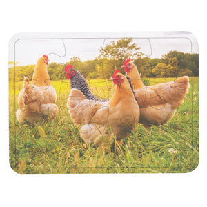 Clucking Hens 12-Piece Frame Tray Puzzle CH8501