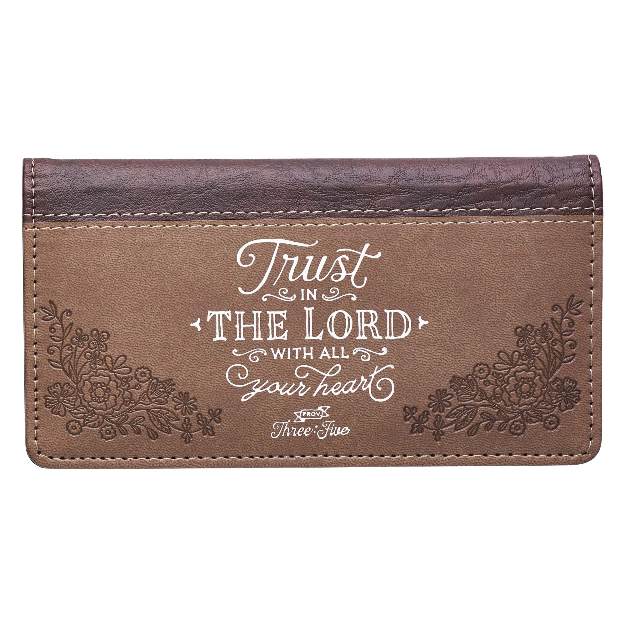 Trust in the Lord Bible Cover, Black/Blue, XL