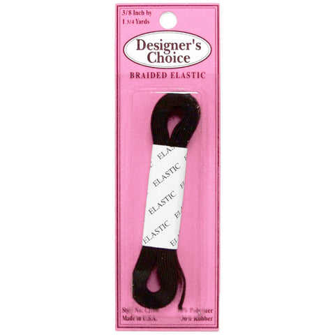 3/8" Black Braided Elastic CJ-106