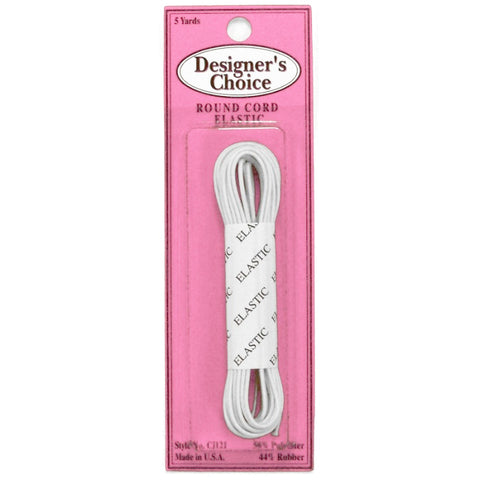 White Round Cord Elastic CJ-121