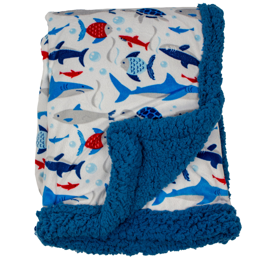 Cribmates Sea Life Soft Plush Baby Blanket CM2250