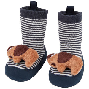 Baby Navy Buffalo Slipper Socks CR07004