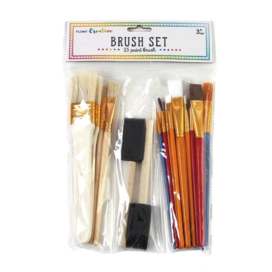 Pastel Paints Set, Sealant & Brushes (12 Pack)