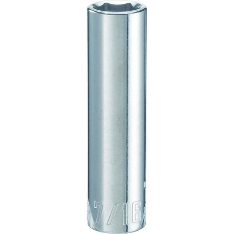 Deep Socket SAE 3/8-Inch Drive 7/16-Inch 6-Point