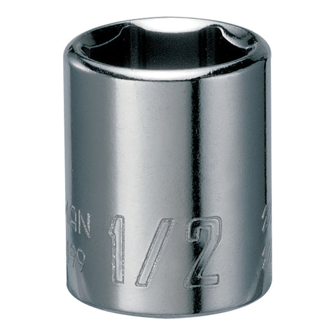 Shallow Socket SAE 1/4-Inch Drive 1/2-Inch 6-Point