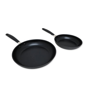 OXO Good Grips 2-piece Non-Stick Fry Pan Set showing both pans