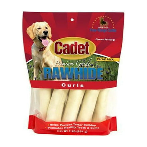 Premium Grade Beef Hide Dog Chew Curls