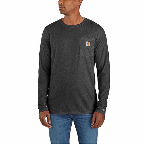 Men's Big and Tall Carhartt Force Relaxed Fit Midweight Pocket Long Sleeve T-Shirt 106656