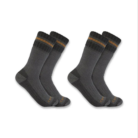Heavyweight Synthetic-Wool Blend Boot Socks, 2 Pairs SB7742