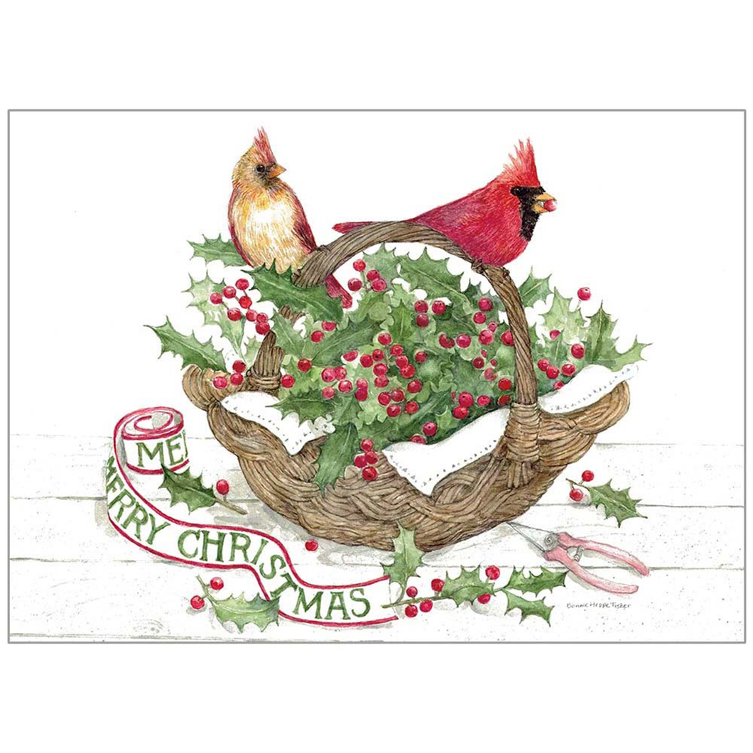 Cardinals and Holly 20 Boxed Christmas Cards HBX98000