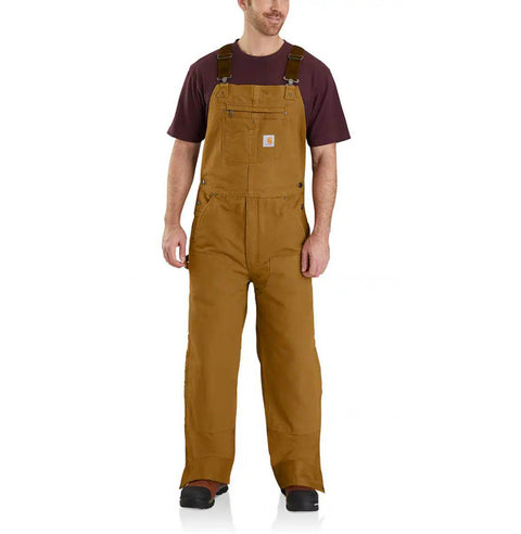 Carhartt Brown Men's Big and Tall Quilted Bib Overalls 104031