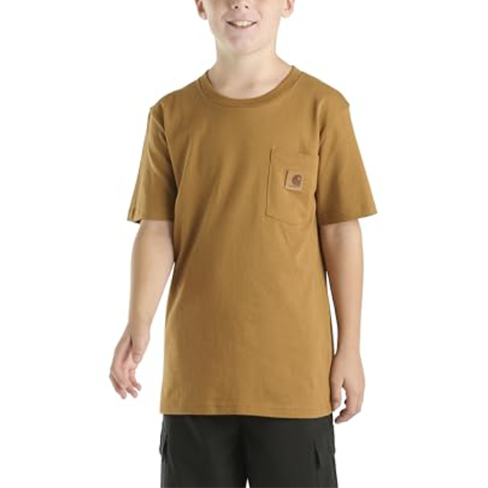 CB Boys' Short Sleeve Tonal Pocket T-Shirt CA6656