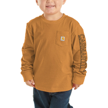 Carhartt Brown Boys' Long-Sleeve Pocket T-Shirt CA6596