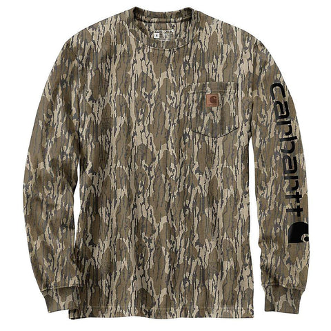 Men's Cotton Dearborn Loose Long-Sleeve Camo T-Shirt