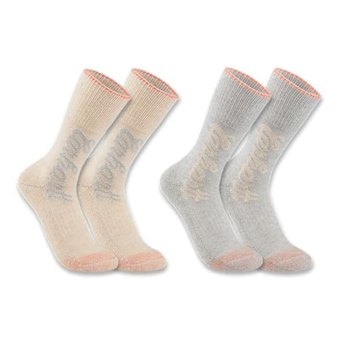 Women's Midweight Cotton Tencel Fiber Blend Crew Sock 2 Pack SC2682W
