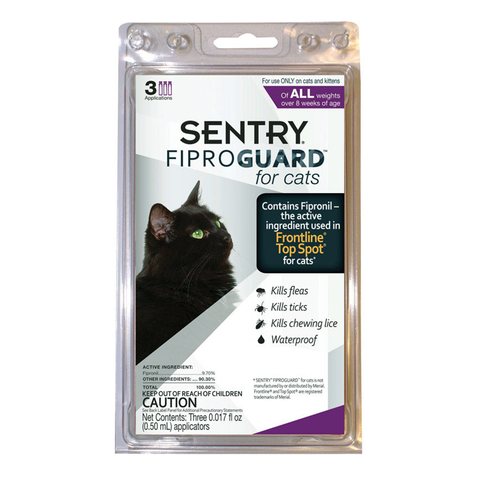 Cat Flea and Tick Liquid Drops 0.017 oz. 3 pk 02954
