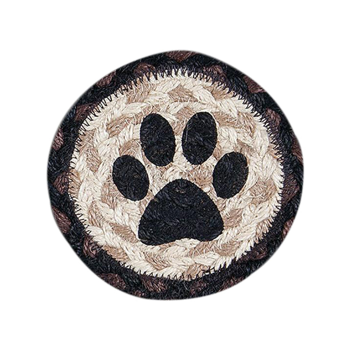 Coaster Cat Paw Braided Jute coaster.