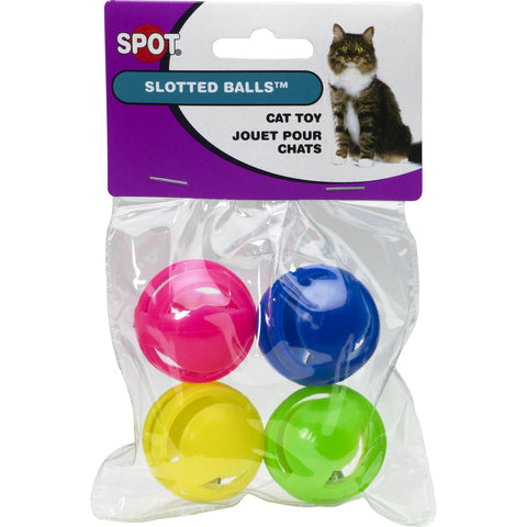Cat Toy Slotted Balls 4 Pack