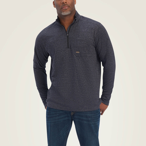 Charcoal Heather Rebar Foundation Quarter Zip Shirt 10041415