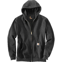 charcoal, Men's Big and Tall Zip Front Sweatshirt Hoodie K122