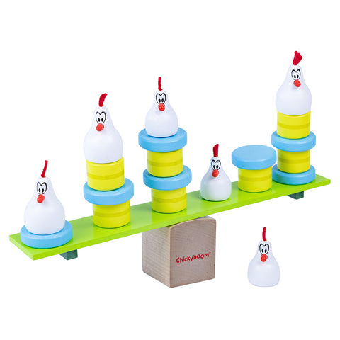 Game Pieces on Rocking Perch
