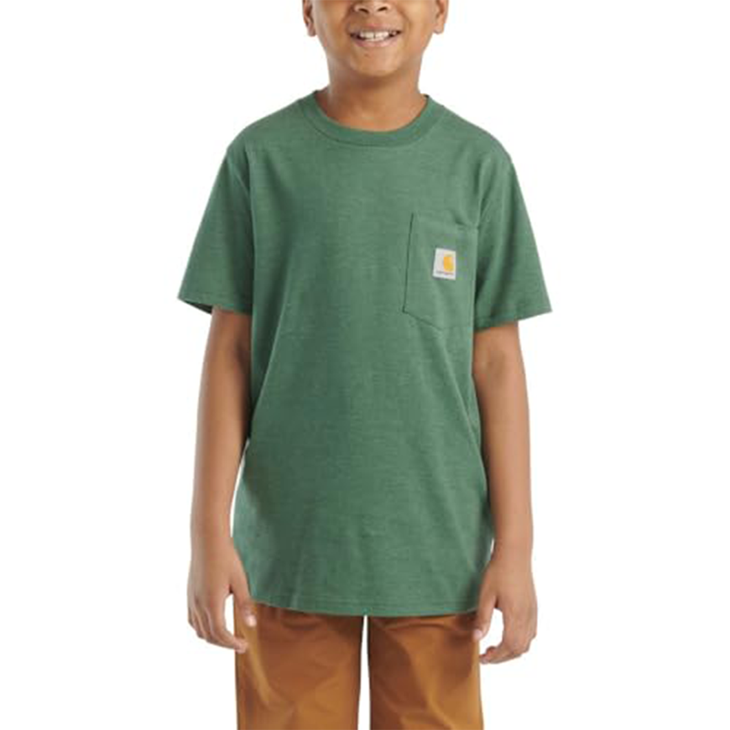 green Unisex Children's Short-Sleeve Pocket T-Shirt CA6589