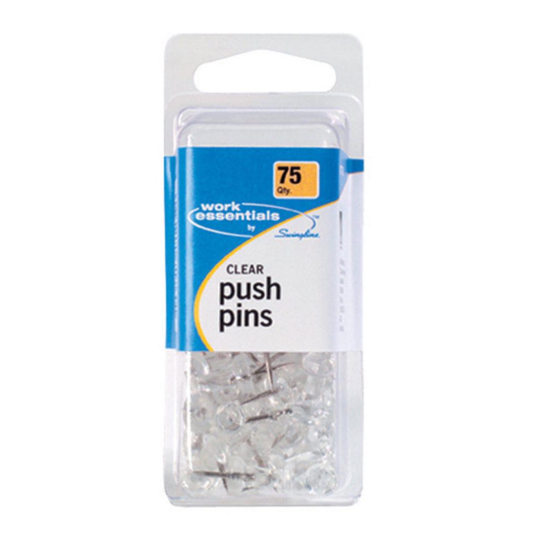 Clear Push Pins 75 pk 71760