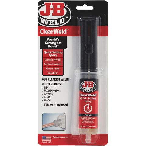 Clearweld Syringe Epoxy 0.47 oz