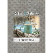 Grey blanket with a picture of a mug and a blanket 