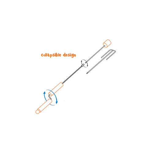 Wolf 'em Stick design showing attachments