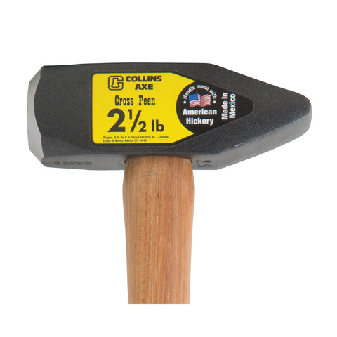 2.5 lb Steel Cross Peen Blacksmith Hammer 16 in. Hickory Handle
