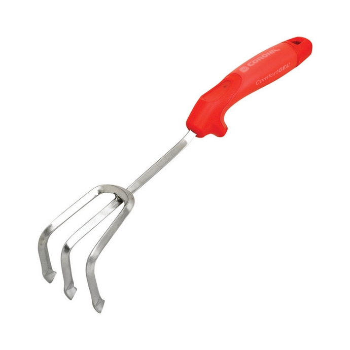 ComfortGEL 3 Tine Stainless Steel Hand Cultivator 7 in. CT3334