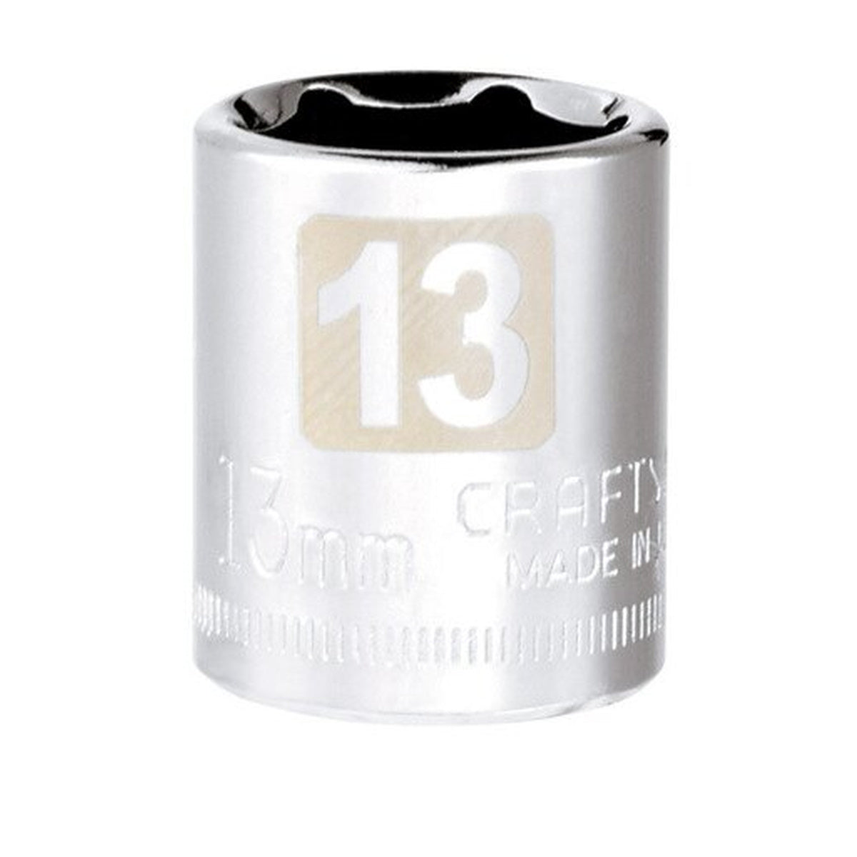 Craftsman 13 mm X 1/4 in. Drive Metric 6 Point Standard Shallow Socket ...