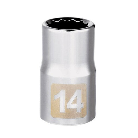 14 mm X 1/2 in. Drive Metric 12 Point Standard Shallow Socket 1 Pc