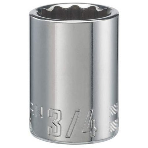 3/4 in. X 1/2 in. Drive SAE 12 Point Standard Shallow Socket 1 Pc