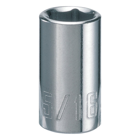 5/16 in. X 1/4 in. Drive SAE 6 Point Standard Shallow Socket 1 Pc