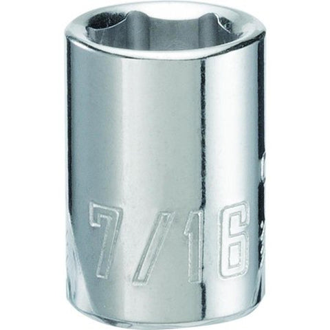 7/16 in. X 3/8 in. Drive SAE 6 Point Standard Shallow Socket 1 Pc