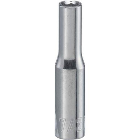 7/32 in. X 1/4 in. Drive SAE 6 Point Deep Socket 1 Pc