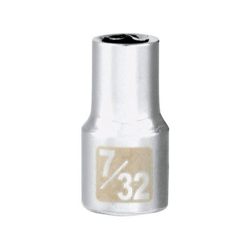 7/32 in. X 1/4 in. Drive SAE 6 Point Standard Shallow Socket 1 Pc